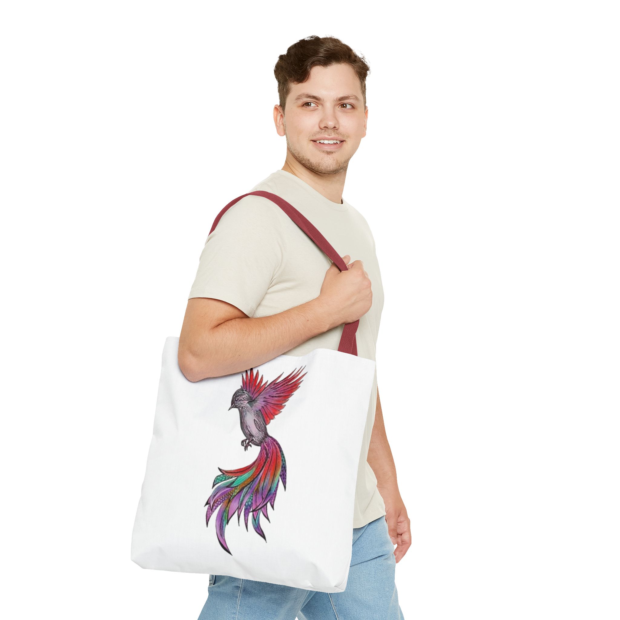 Colorful Phoenix Tote Bag - Image 13