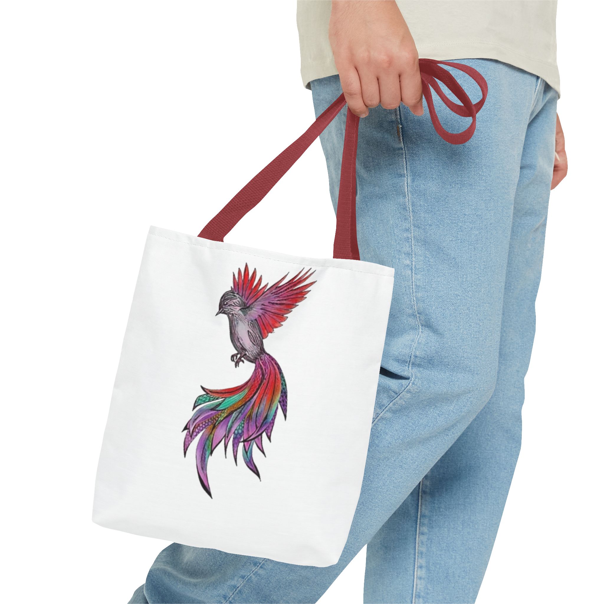 Colorful Phoenix Tote Bag - Image 7