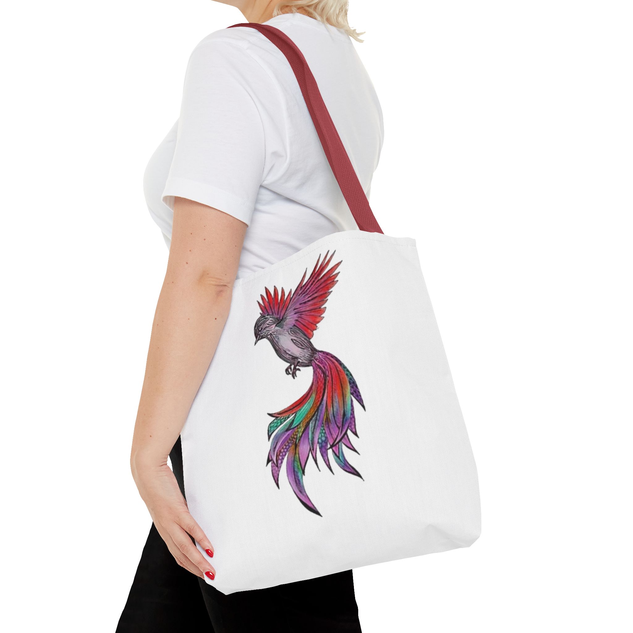 Colorful Phoenix Tote Bag - Image 12