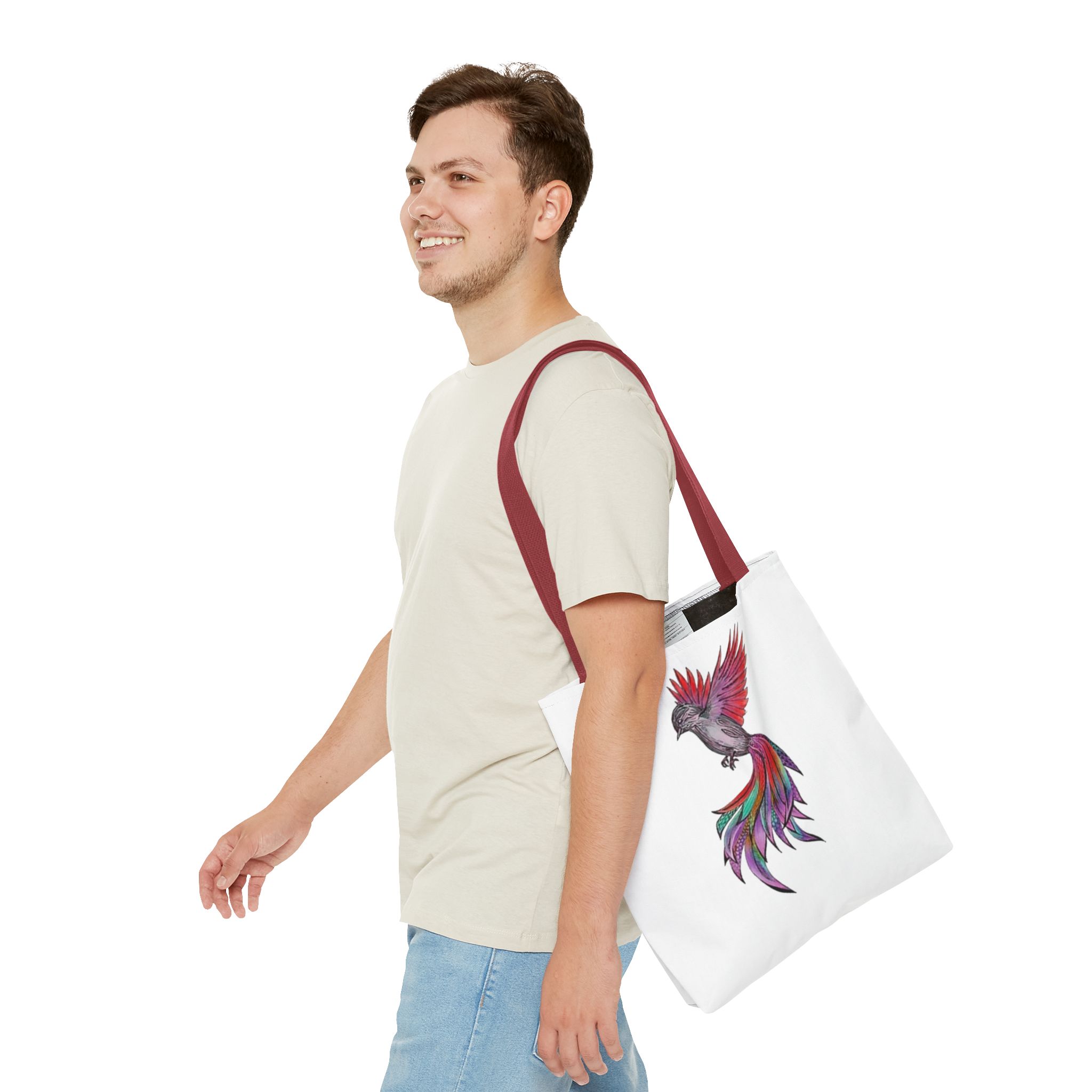 Colorful Phoenix Tote Bag - Image 11