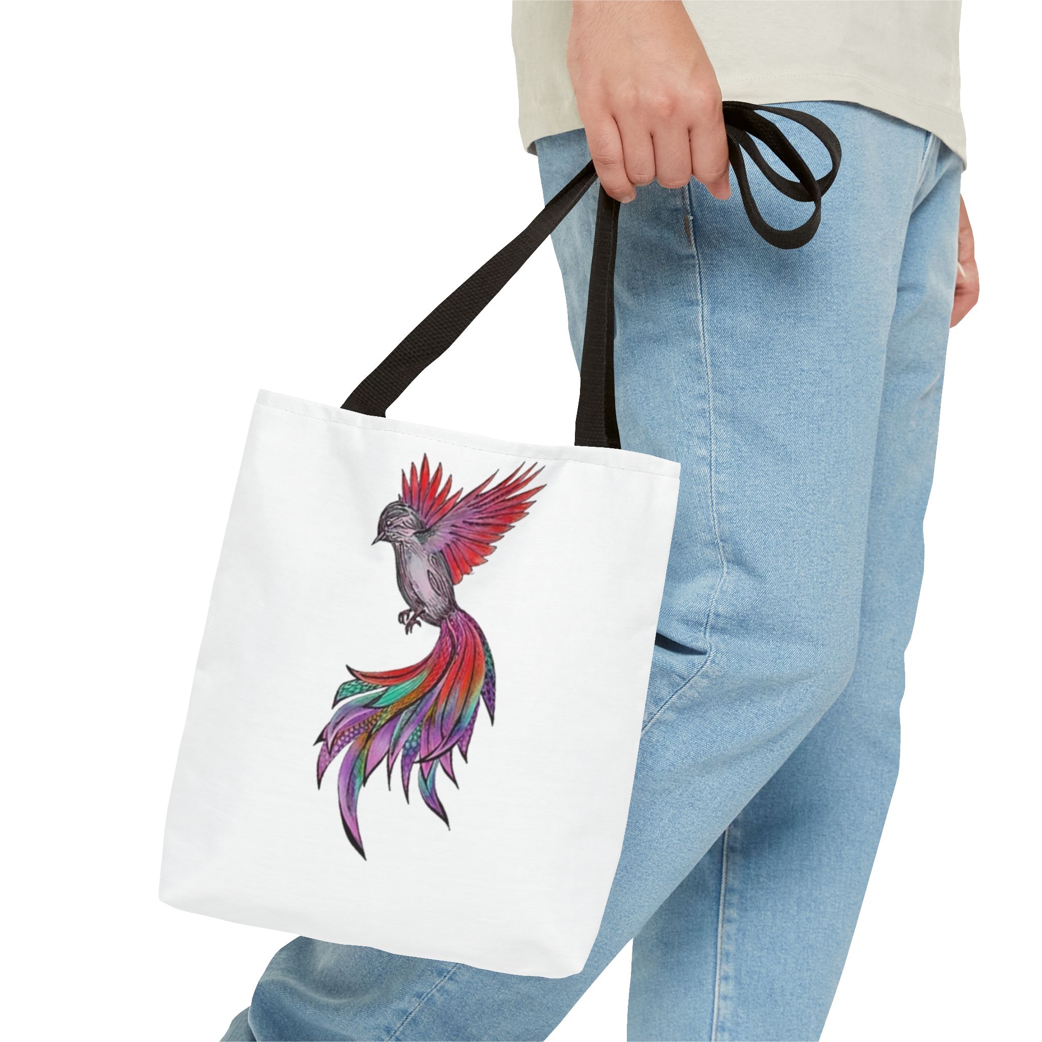 Colorful Phoenix Tote Bag - Image 3