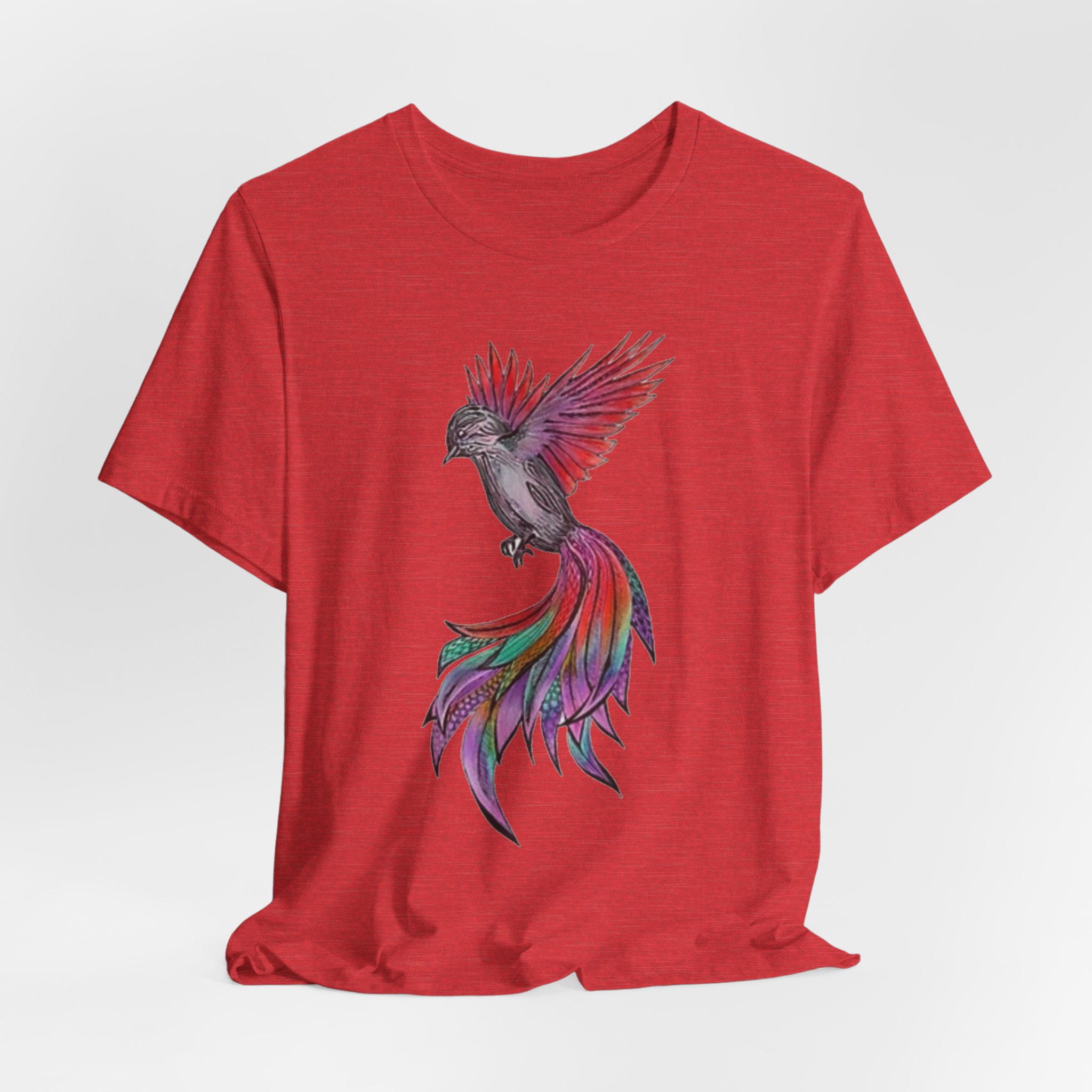 Colorful Phoenix Graphic T-Shirt - Image 8