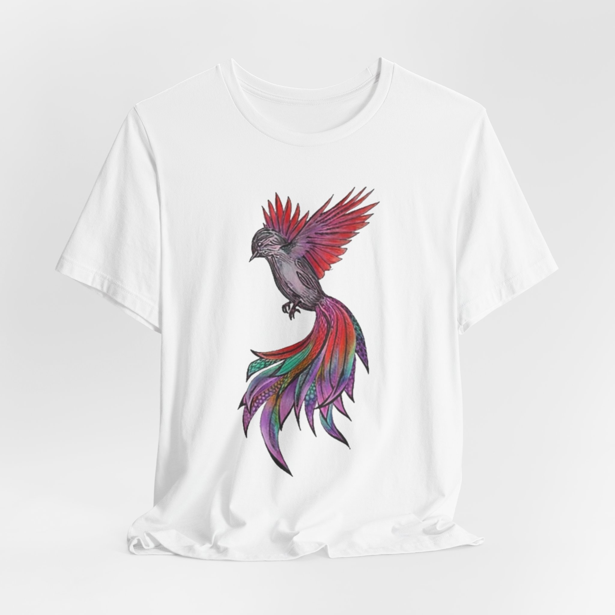 Colorful Phoenix Graphic T-Shirt - Image 4